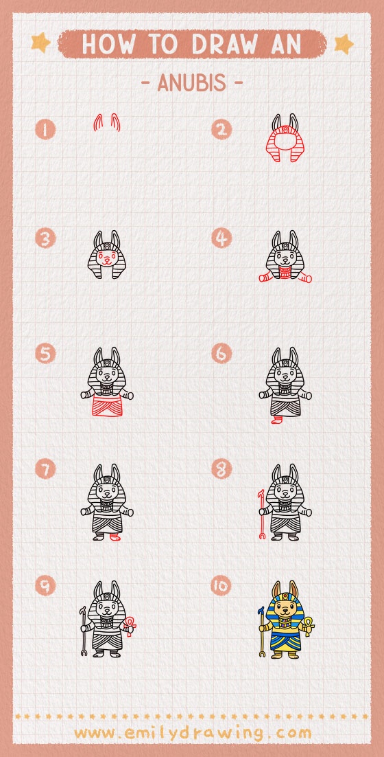 how to draw an anubis pinterest pin