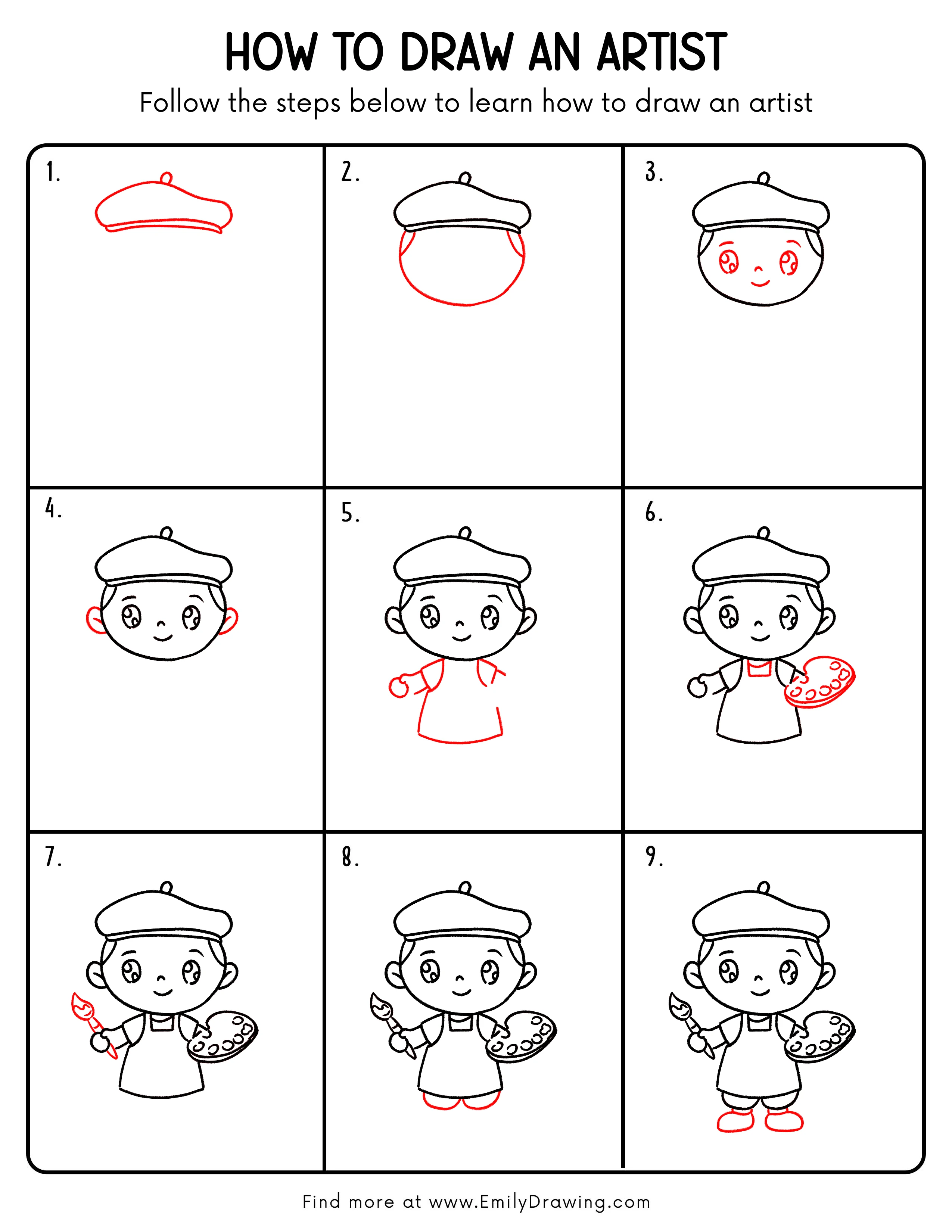 Printable Artist Drawing Guide