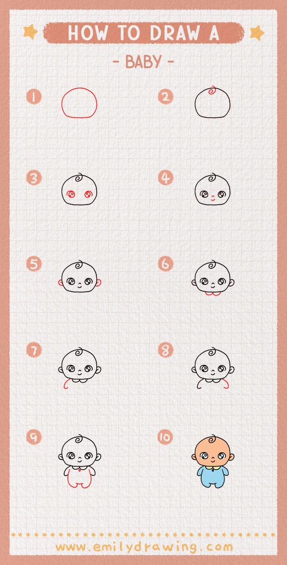 how to draw a baby pinterest pin