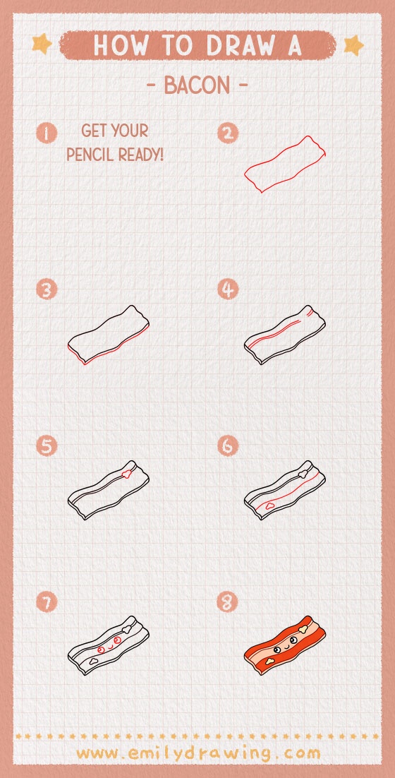 how to draw a bacon pinterest pin