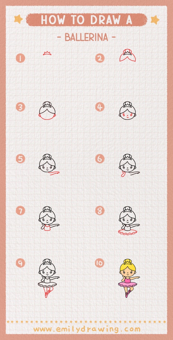 how to draw a ballerina pinterest pin