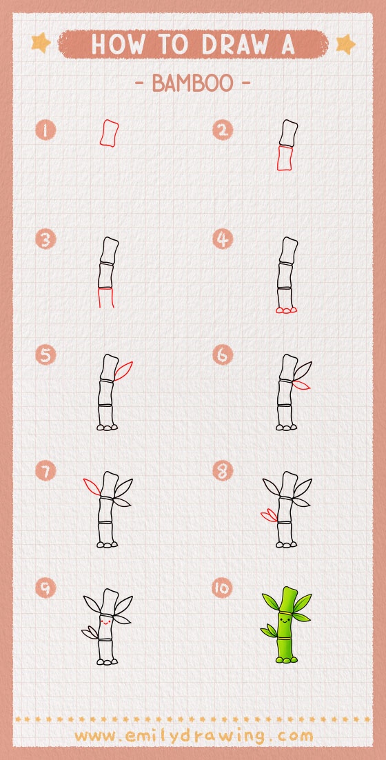 how to draw a bamboo pinterest pin