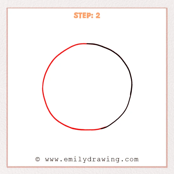 how to draw a baseball - Step 2