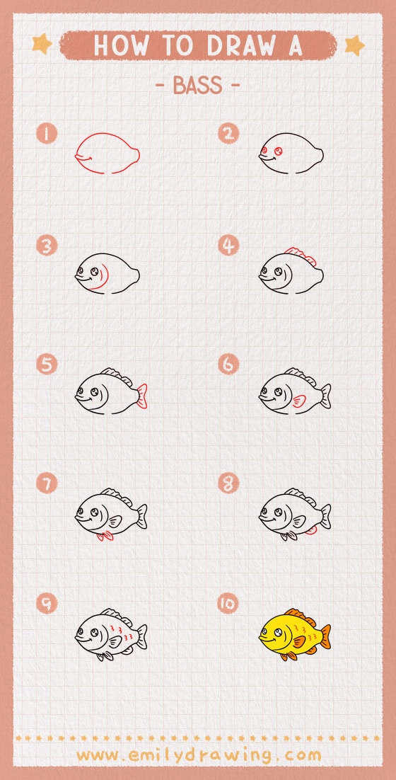 how to draw a bass pinterest pin