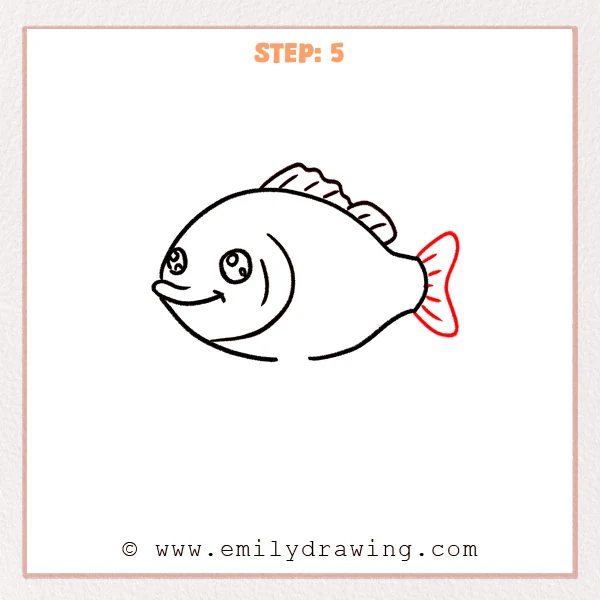 how to draw a bass - Step 5