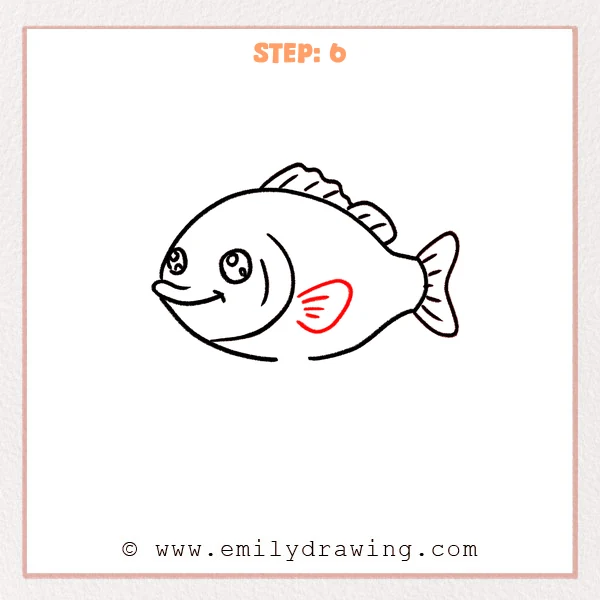 how to draw a bass - Step 6