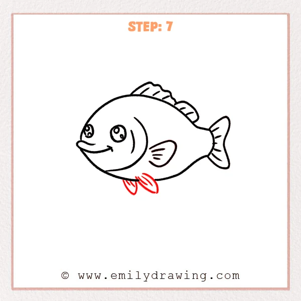 how to draw a bass - Step 7