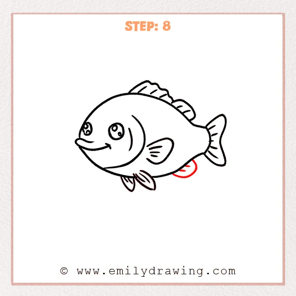 how to draw a bass - Step 8