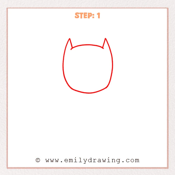 how to draw a batman - Step 1