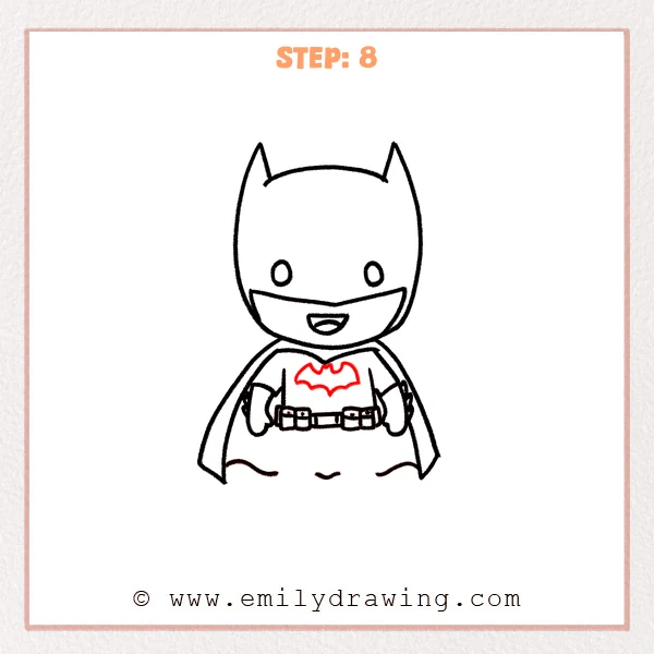 how to draw a batman - Step 8