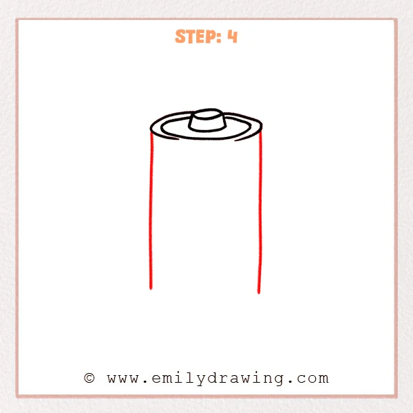 how to draw a battery - Step 4