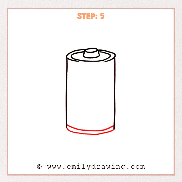 how to draw a battery - Step 5