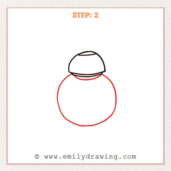 how to draw a bb8 - Step 2