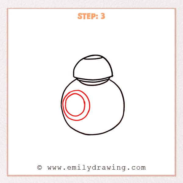 how to draw a bb8 - Step 3