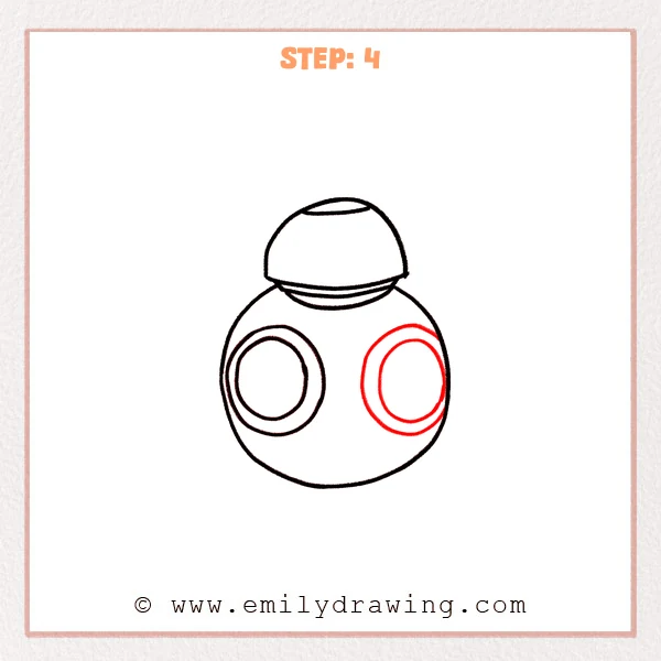 how to draw a bb8 - Step 4