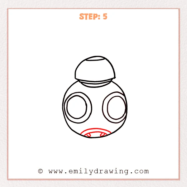 how to draw a bb8 - Step 5