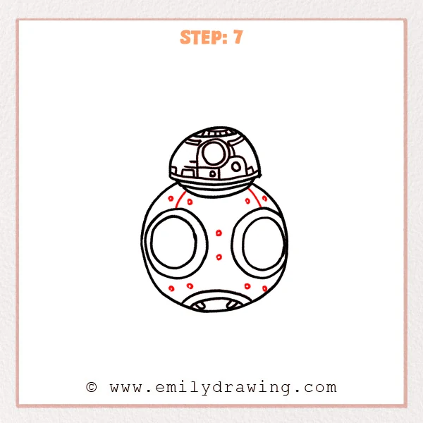 how to draw a bb8 - Step 7