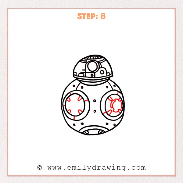 how to draw a bb8 - Step 8