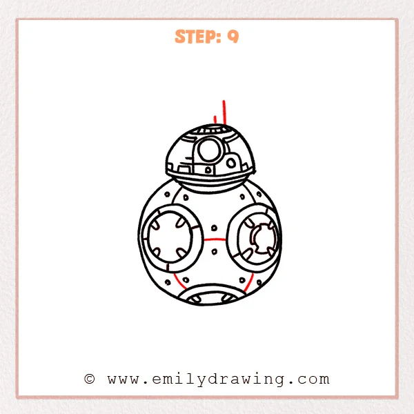 how to draw a bb8 - Step 9