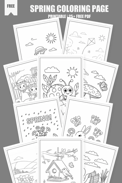 Coloring Pages PDF Pack Cover