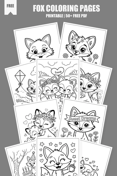 Coloring Pages PDF Pack Cover