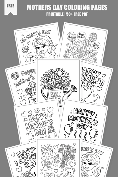 Coloring Pages PDF Pack Cover