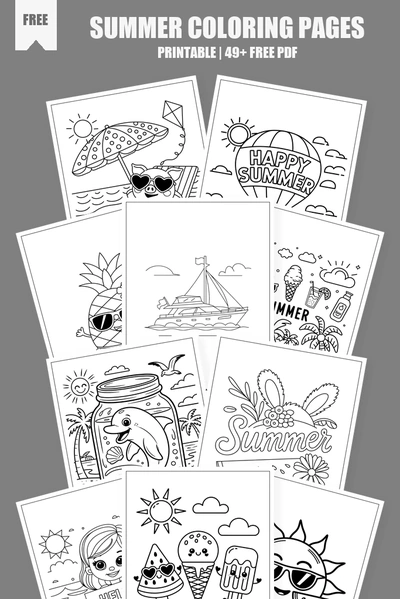 Coloring Pages PDF Pack Cover