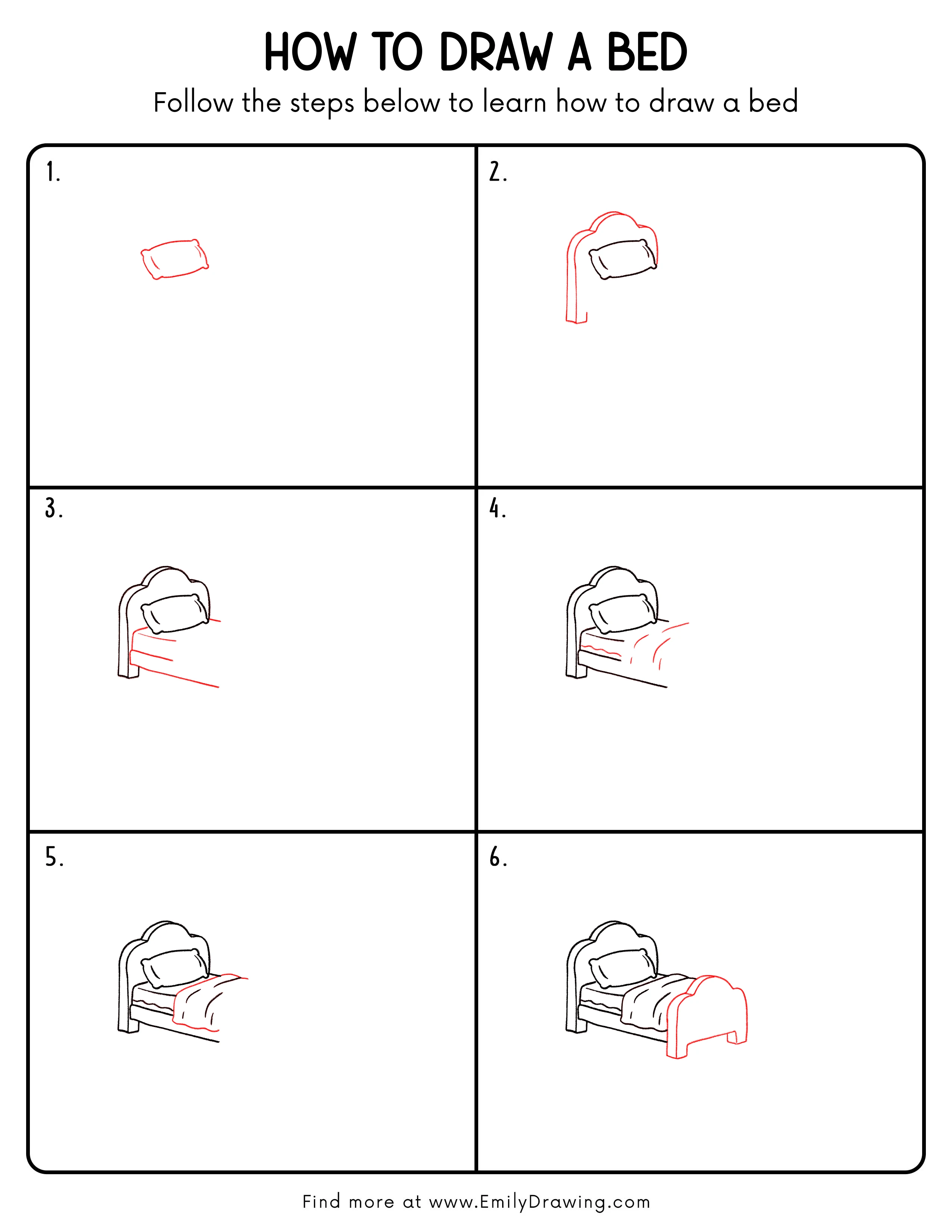 Printable Bed Drawing Guide