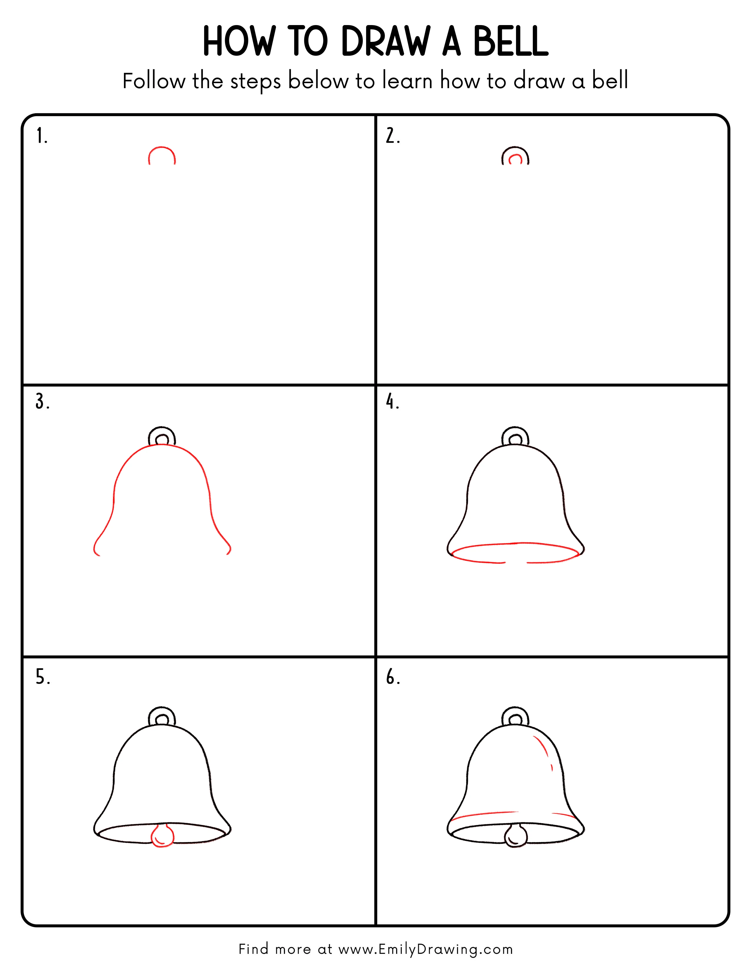 Printable Bell Drawing Guide