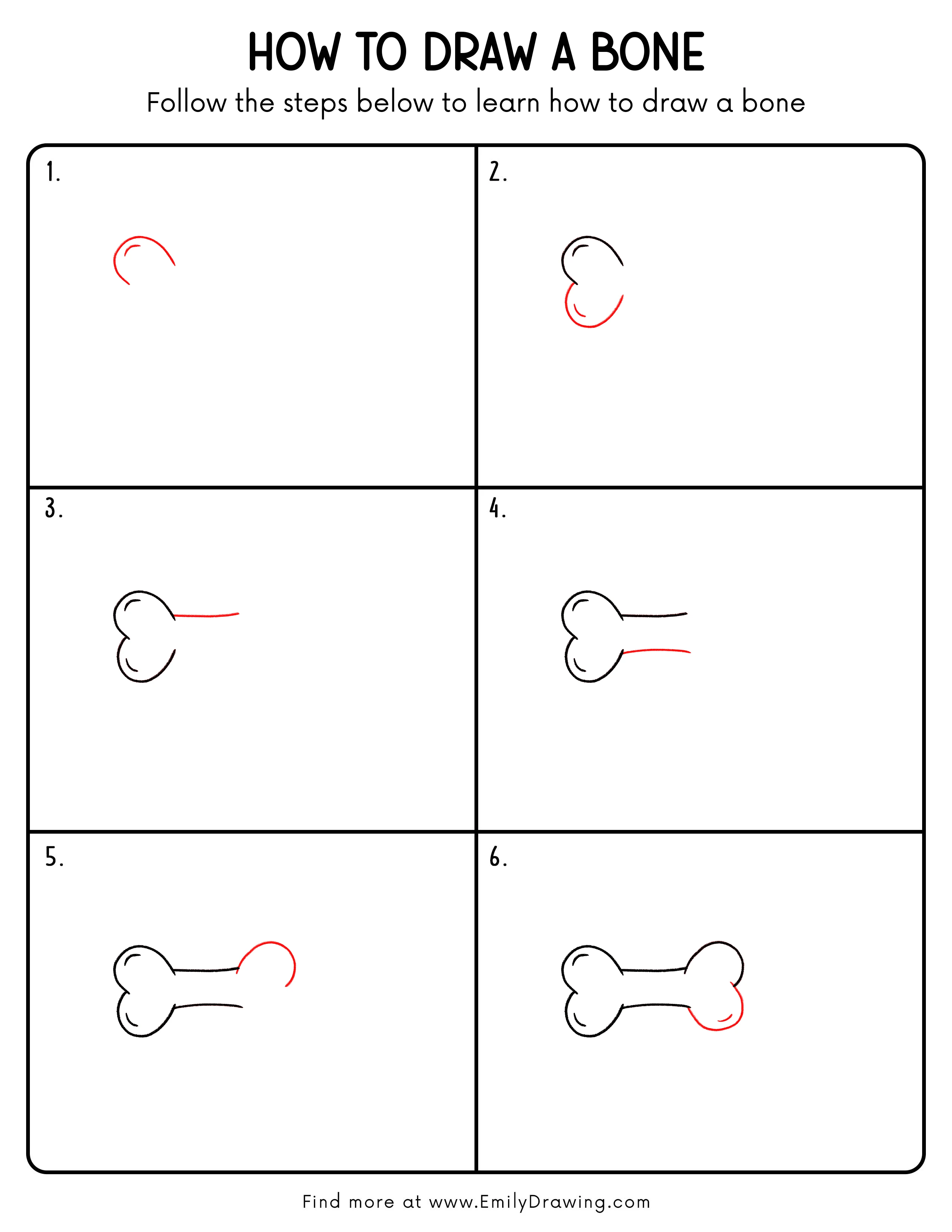 Printable Bone Drawing Guide