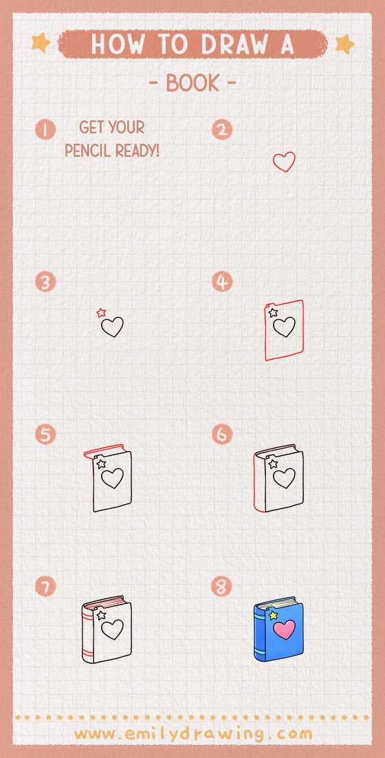 how to draw a book pinterest pin