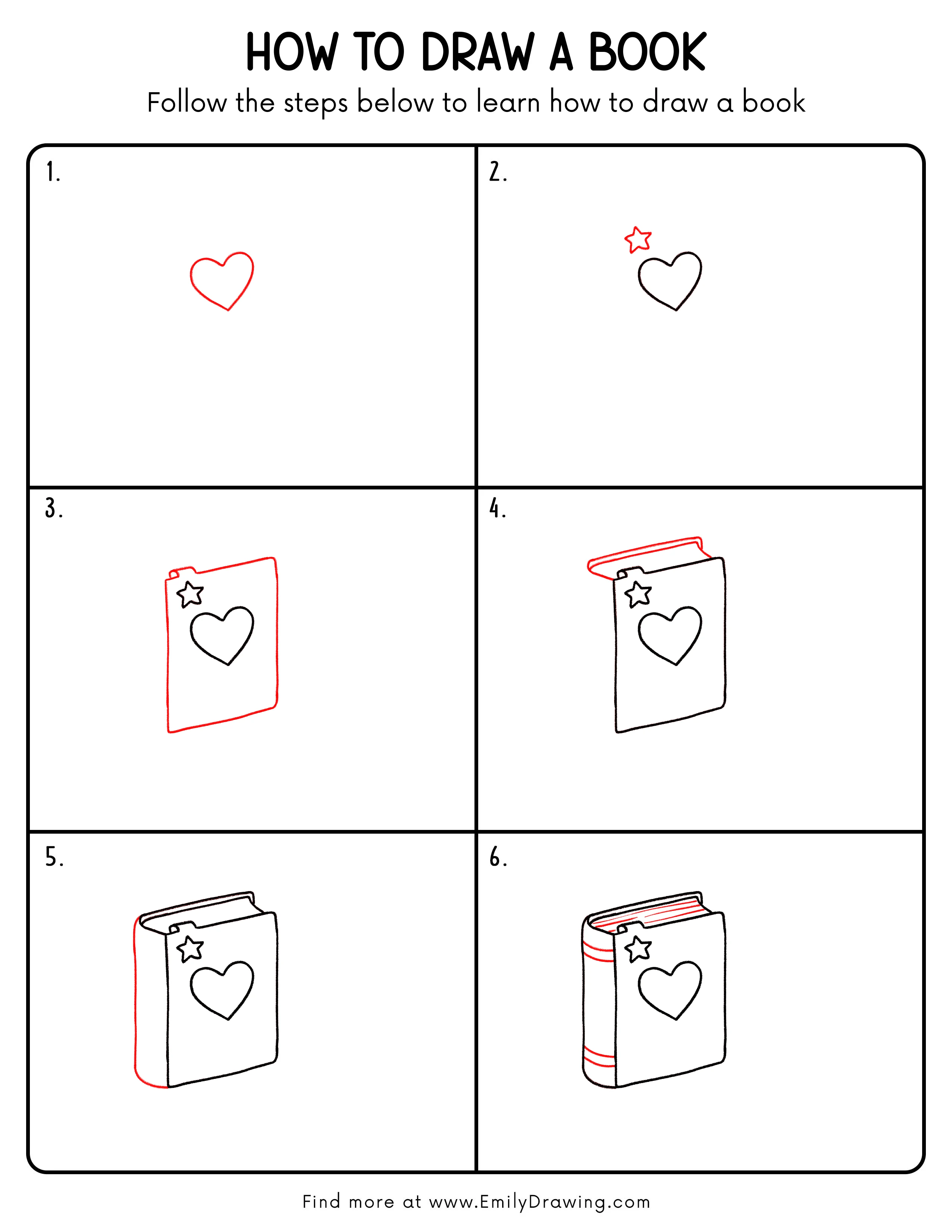 Printable Book Drawing Guide