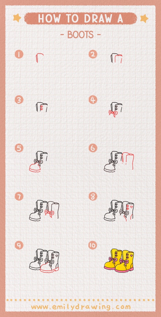 how to draw a boots pinterest pin