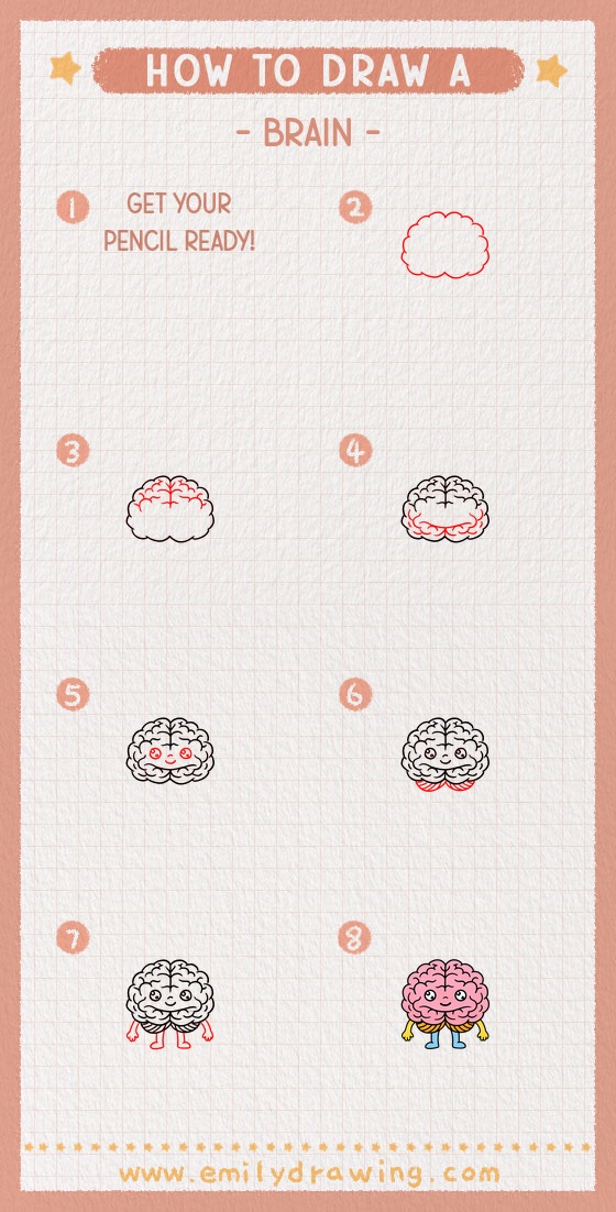 how to draw a brain pinterest pin