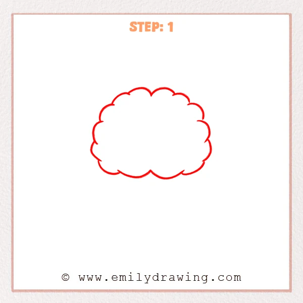 how to draw a brain - Step 1