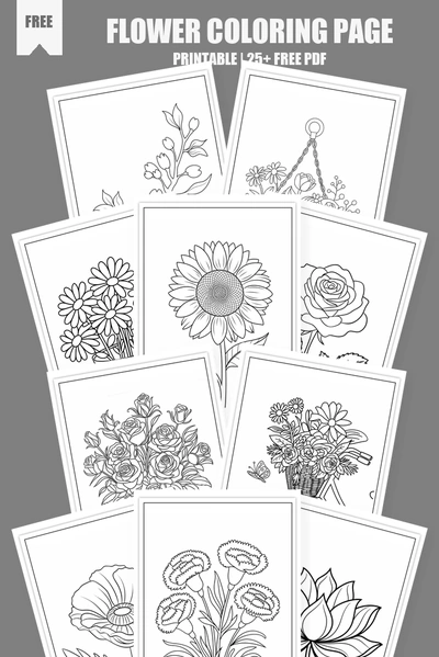 Coloring Pages PDF Pack Cover