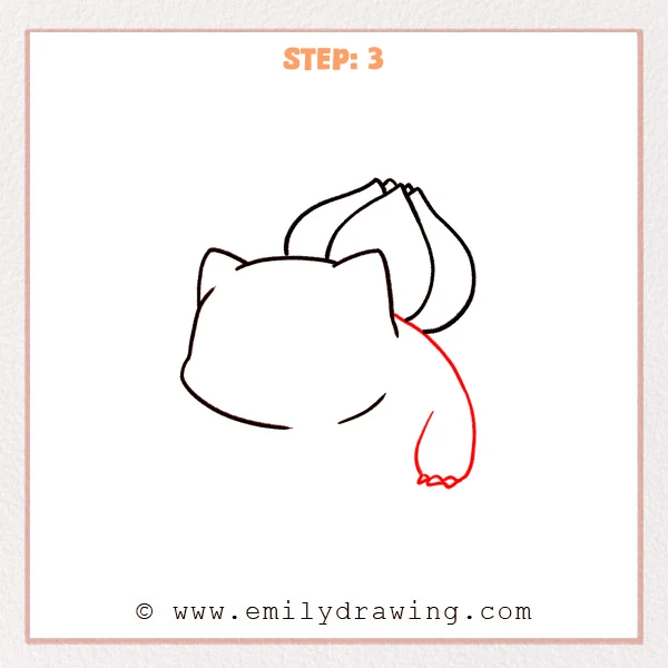 how to draw a bulbasaur - Step 3