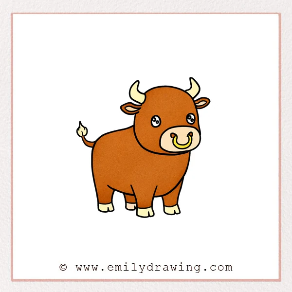 Preview of Bull drawing