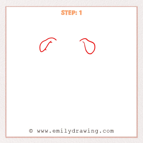 how to draw a bulldog - Step 1