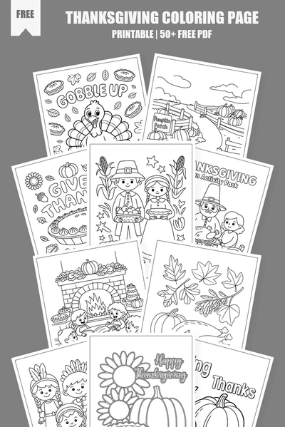 Coloring Pages PDF Pack Cover