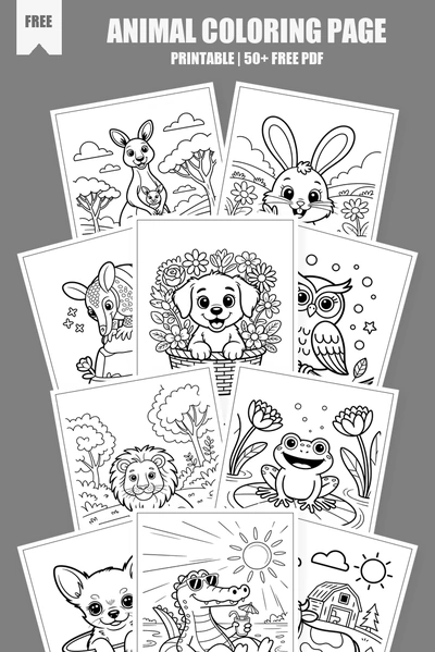 Coloring Pages PDF Pack Cover