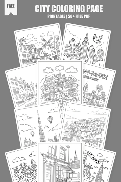 Coloring Pages PDF Pack Cover