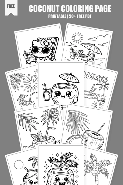 Coloring Pages PDF Pack Cover