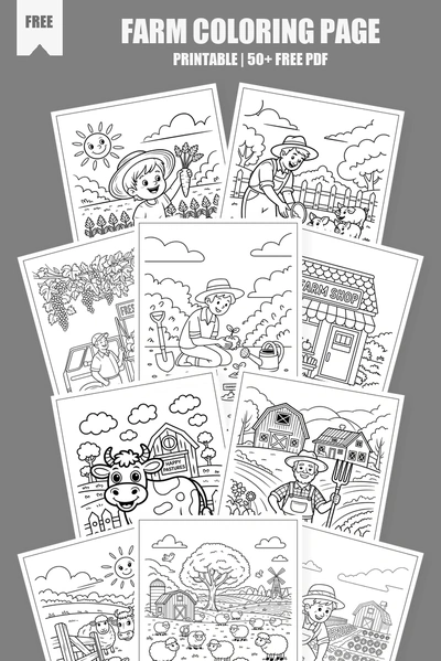 Coloring Pages PDF Pack Cover
