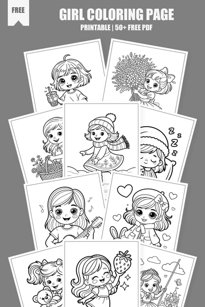 Coloring Pages PDF Pack Cover