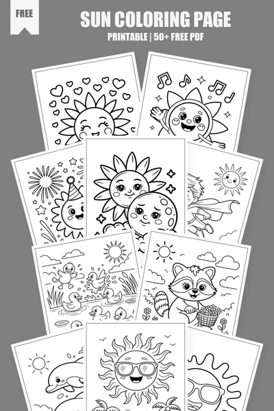 Coloring Pages PDF Pack Cover