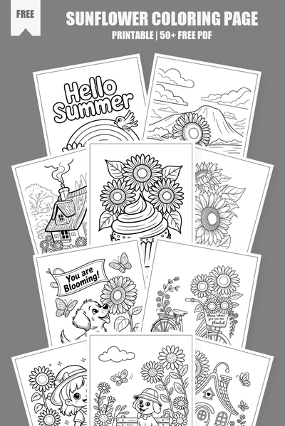 Coloring Pages PDF Pack Cover