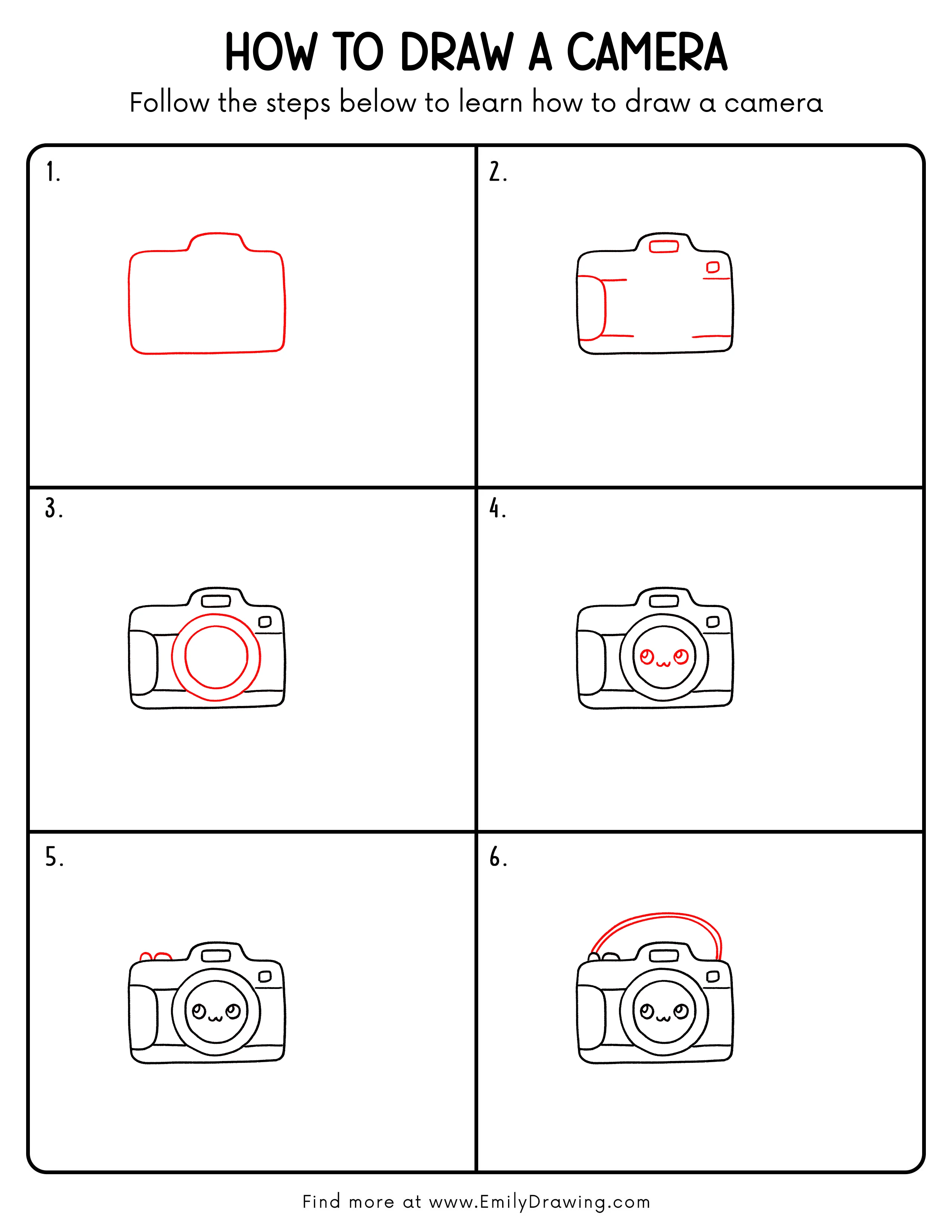 Printable Camera Drawing Guide