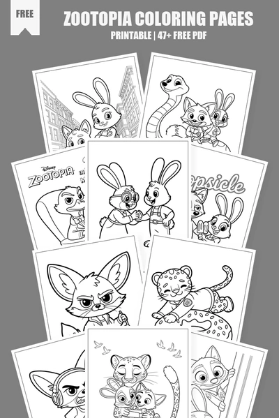 Coloring Pages PDF Pack Cover