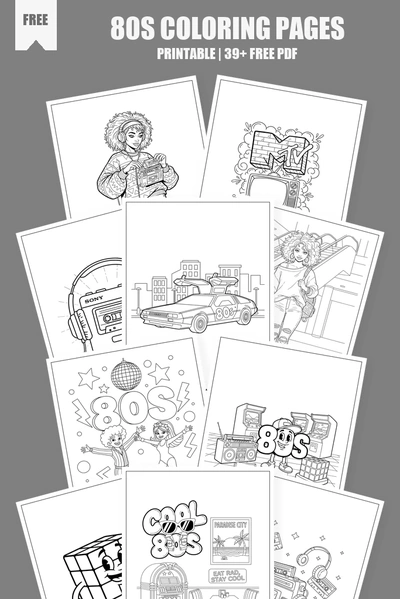 Coloring Pages PDF Pack Cover